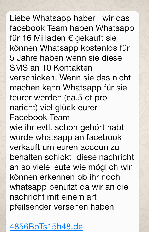 WhatsApp Kettenbrief