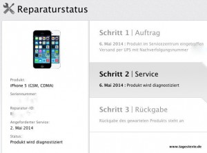 iPhone 5 Reparaturstatus