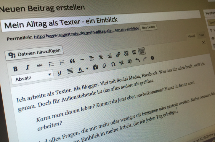 Alltag als Texter