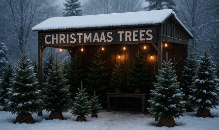 Weihnachtsbäume werden teurer. Bild: Sora, KI