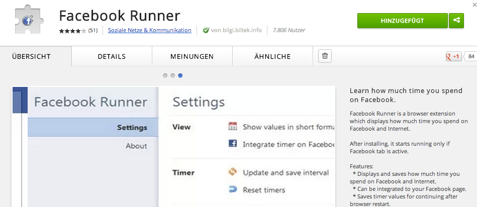 Facebook Runner: Wie viel Zeit verbringst du auf Facebook?