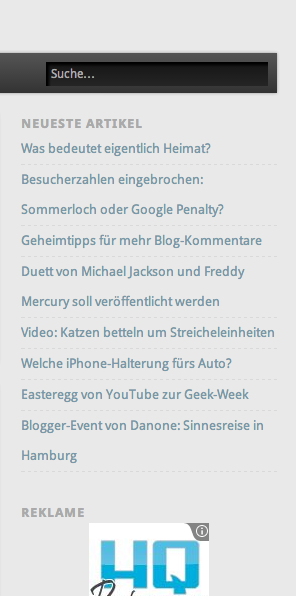 Die Sidebar – wichtig und variabel?