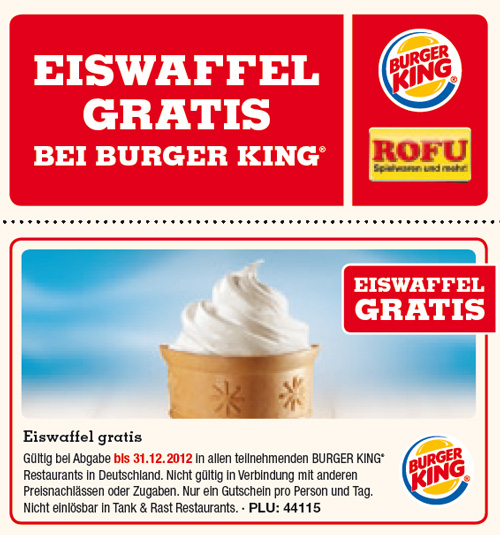 GRATIS Eis bei Burger King – jeden Tag!